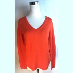 Anthropologie Moth Red Cashmere Sweater Size Small